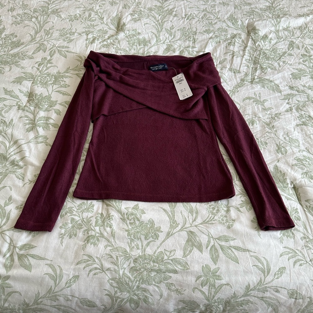 Abercrombie Soft and Cozy Off the Shoulder Top